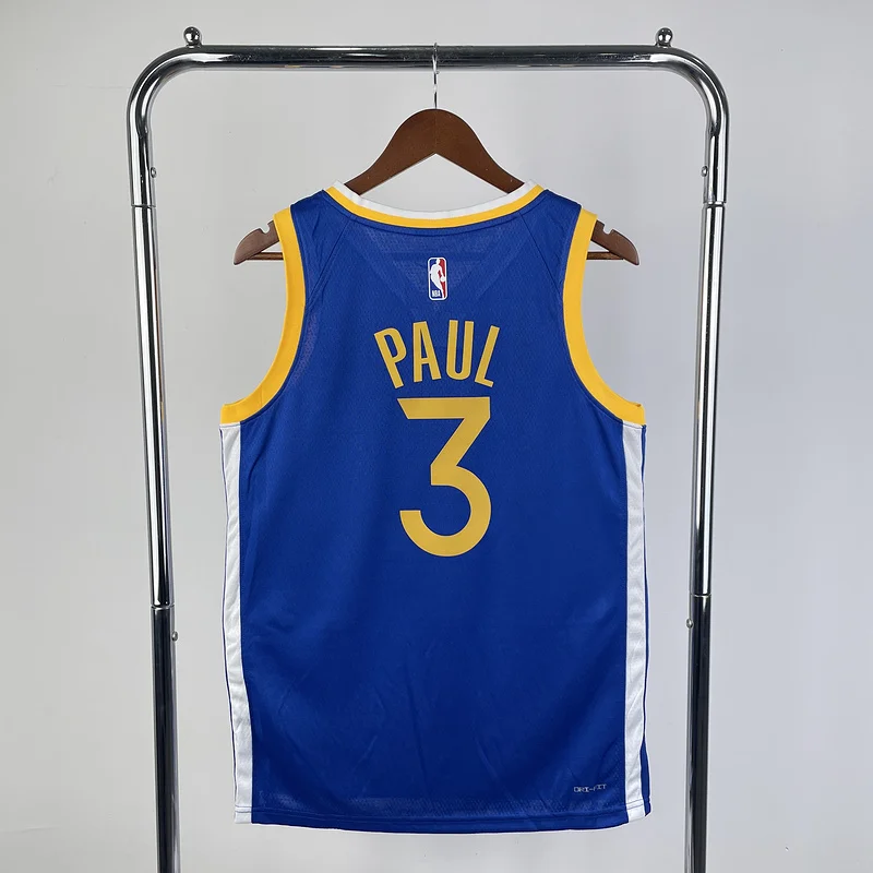 2023 Season Golden State Warriors V-neck blue #3 Paul