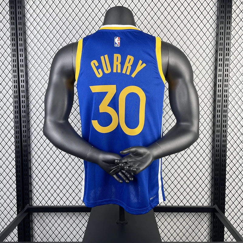 2023 Season Golden State Warriors away blue #30 Curry