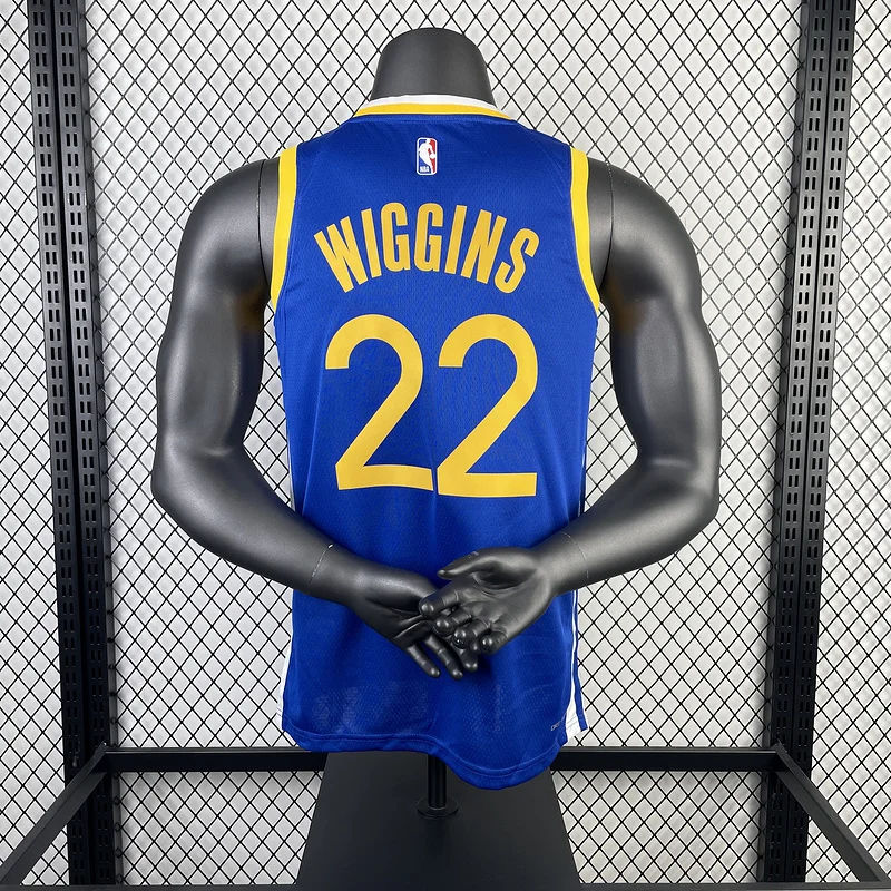 2023 Season Golden State Warriors away blue #22 Wiggins