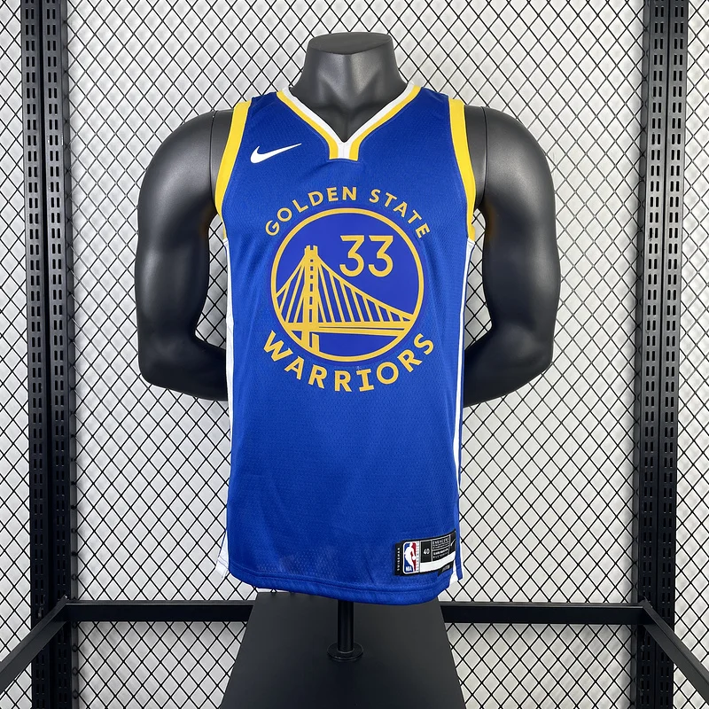 2023 Season Golden State Warriors away blue #33 Wiseman