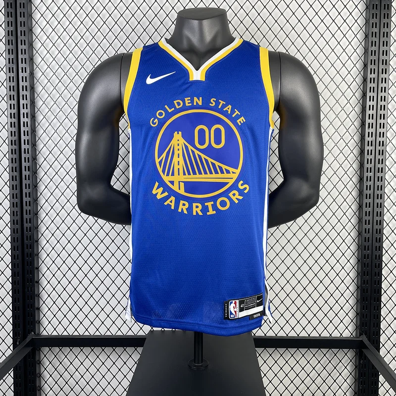 2023 Season Golden State Warriors away blue #00 Kuminga