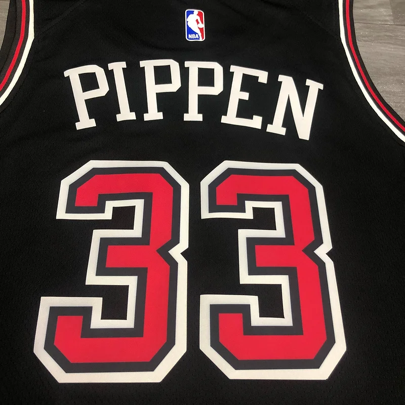 NBA Chicago Bulls Basketball jersey round neck black #33 PIPPEN