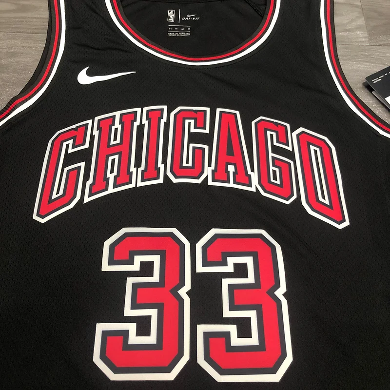 NBA Chicago Bulls Basketball jersey round neck black #33 PIPPEN