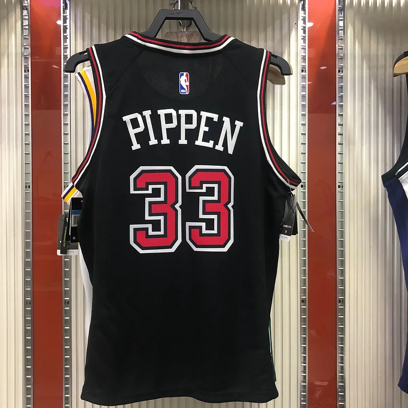 NBA Chicago Bulls Basketball jersey round neck black #33 PIPPEN