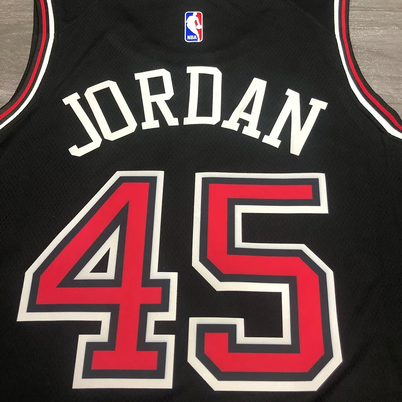 NBA Chicago Bulls Basketball jersey round neck black #45 Jordan