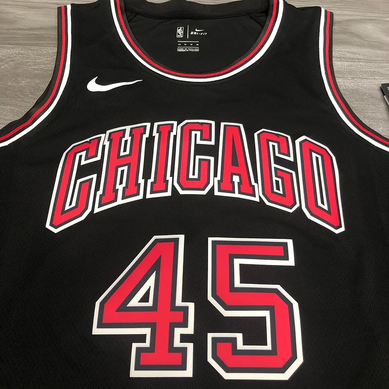 NBA Chicago Bulls Basketball jersey round neck black #45 Jordan