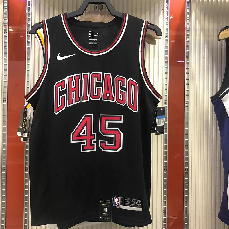 NBA Chicago Bulls Basketball jersey round neck black #45 Jordan