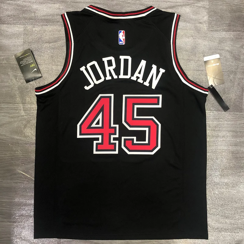 NBA Chicago Bulls Basketball jersey round neck black #45 Jordan