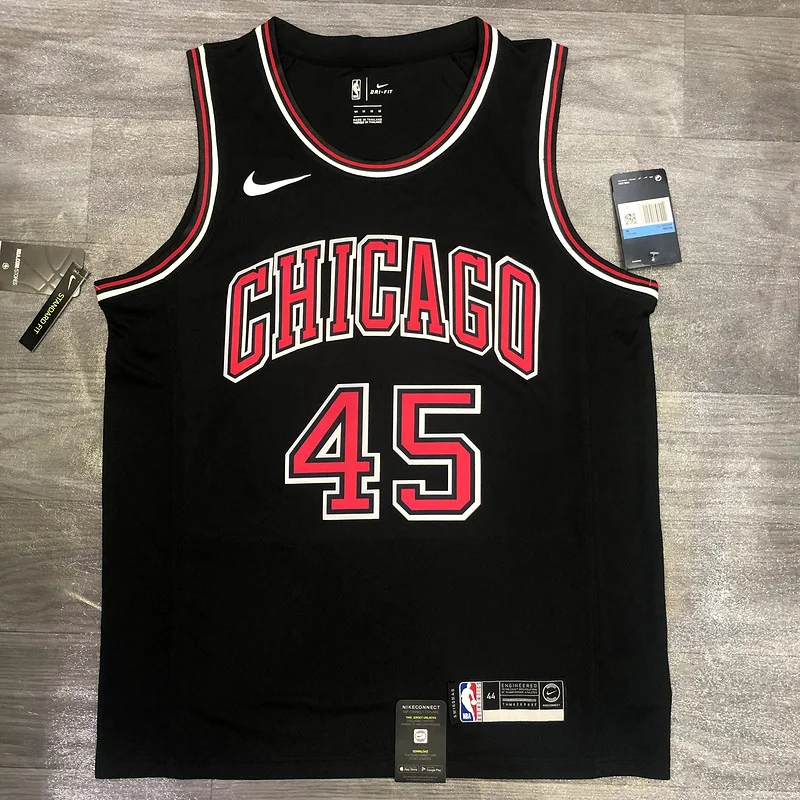 NBA Chicago Bulls Basketball jersey round neck black #45 Jordan