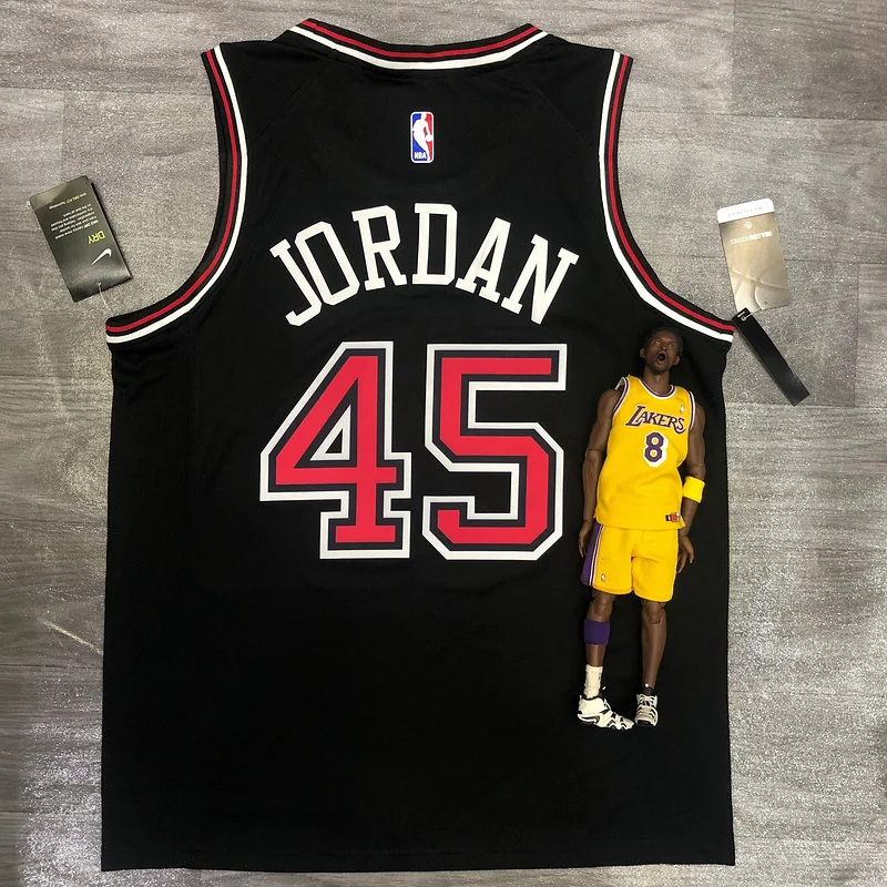 NBA Chicago Bulls Basketball jersey round neck black #45 Jordan