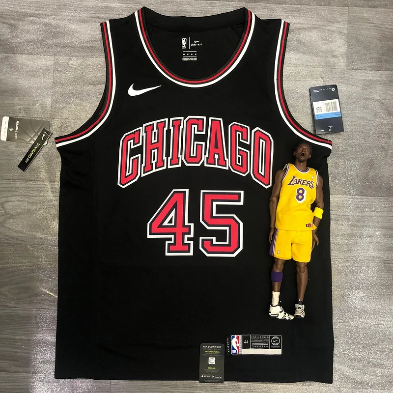 NBA Chicago Bulls Basketball jersey round neck black #45 Jordan