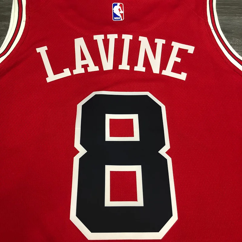 NBA Chicago Bulls Basketball jersey round neck red #8 LAVINE