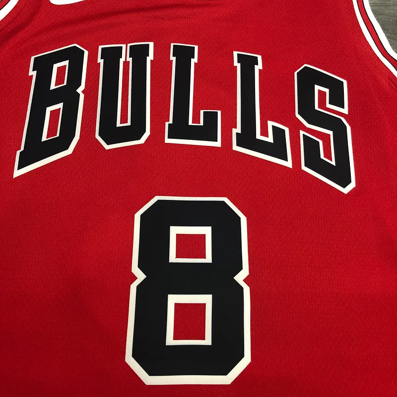 NBA Chicago Bulls Basketball jersey round neck red #8 LAVINE