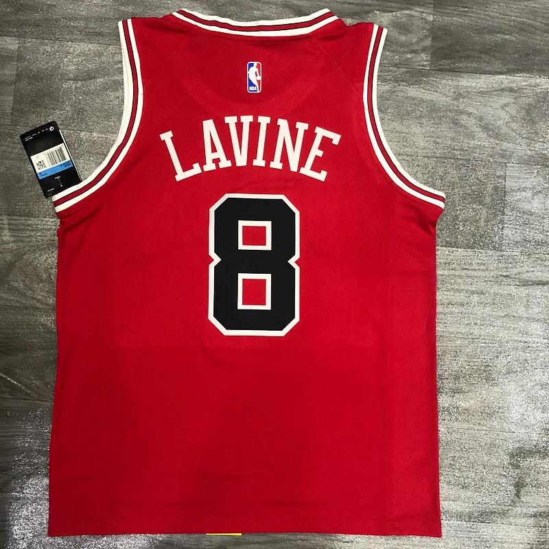 NBA Chicago Bulls Basketball jersey round neck red #8 LAVINE