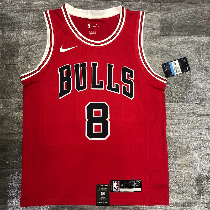 NBA Chicago Bulls Basketball jersey round neck red #8 LAVINE