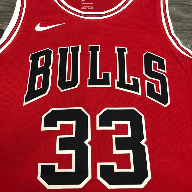 NBA Chicago Bulls Basketball jersey round neck red #33 PIPPEN