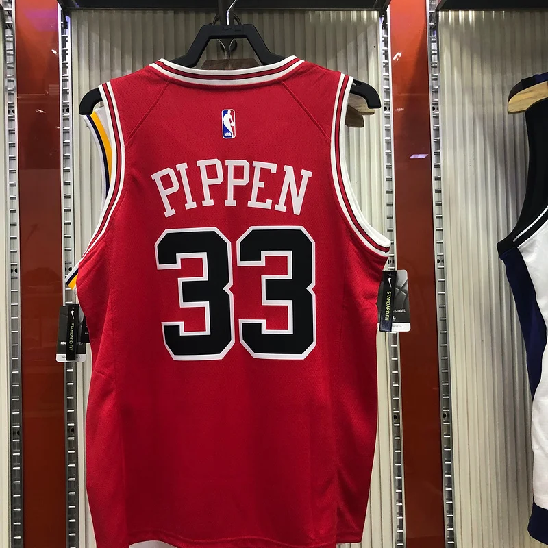 NBA Chicago Bulls Basketball jersey round neck red #33 PIPPEN