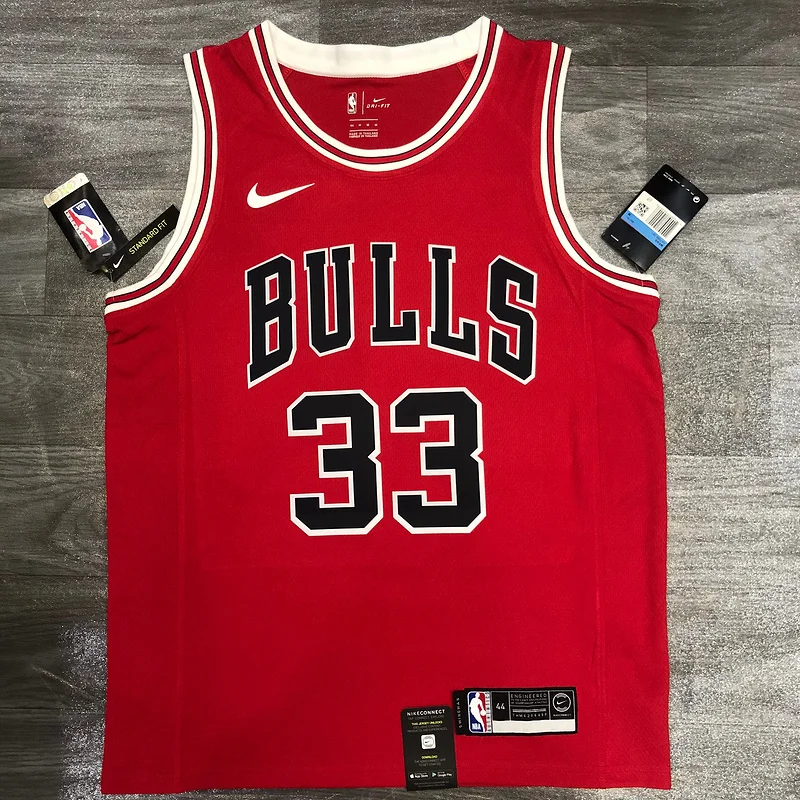 NBA Chicago Bulls Basketball jersey round neck red #33 PIPPEN