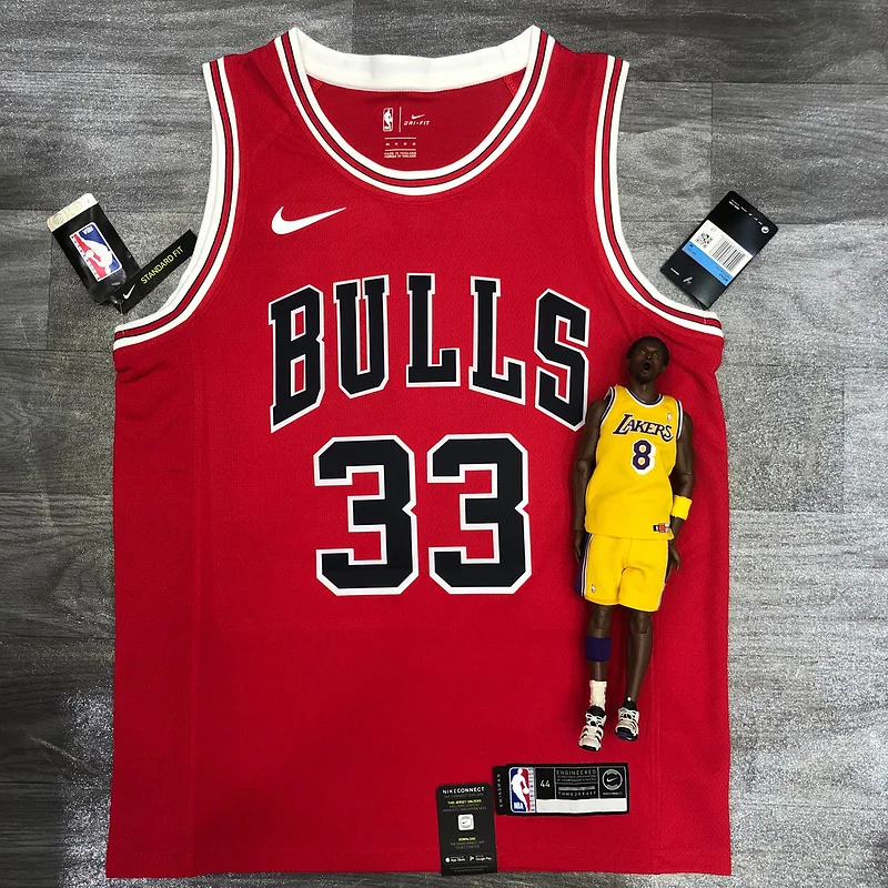 NBA Chicago Bulls Basketball jersey round neck red #33 PIPPEN