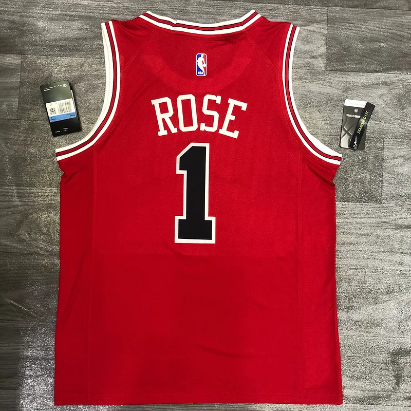 NBA Chicago Bulls Basketball jersey round neck red #1 ROSE