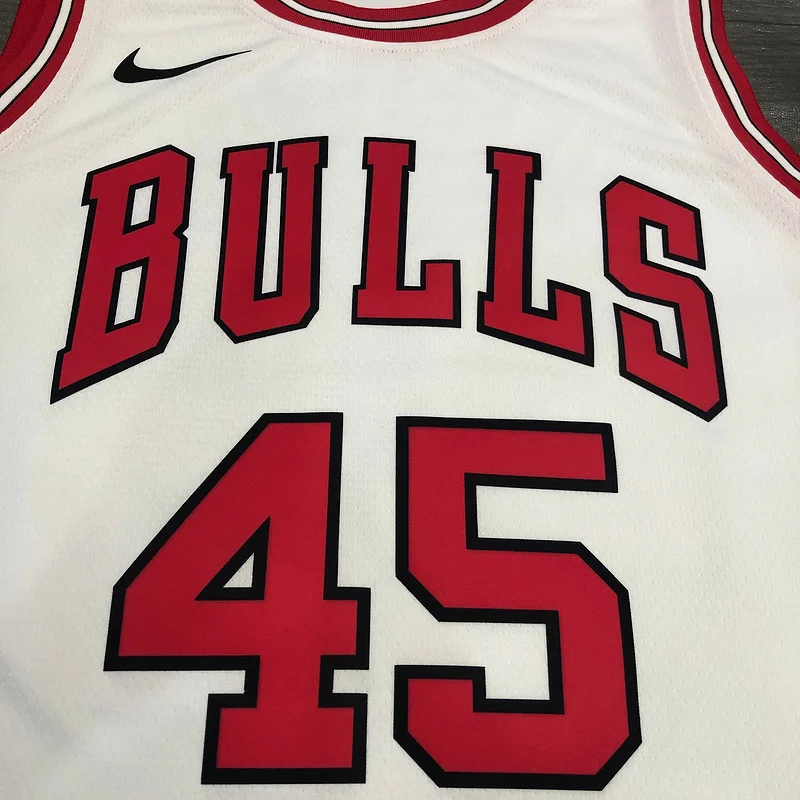 NBA Chicago Bulls Basketball jersey round neck white #45 Jordan