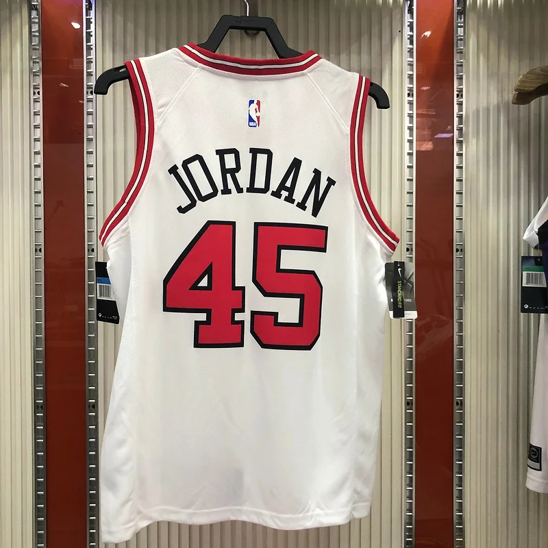 NBA Chicago Bulls Basketball jersey round neck white #45 Jordan