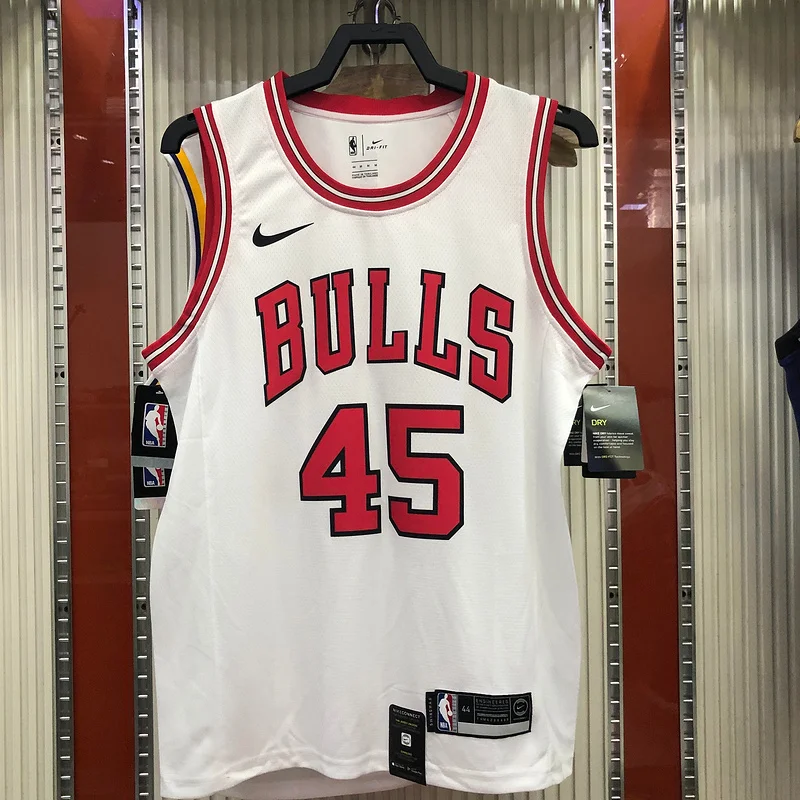 NBA Chicago Bulls Basketball jersey round neck white #45 Jordan