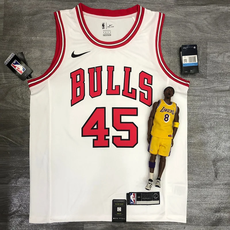 NBA Chicago Bulls Basketball jersey round neck white #45 Jordan