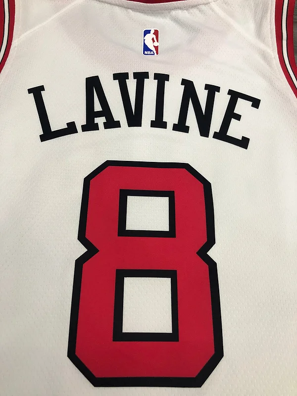 NBA Chicago Bulls Basketball jersey round neck white #8 LAVINE