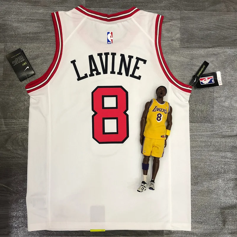 NBA Chicago Bulls Basketball jersey round neck white #8 LAVINE