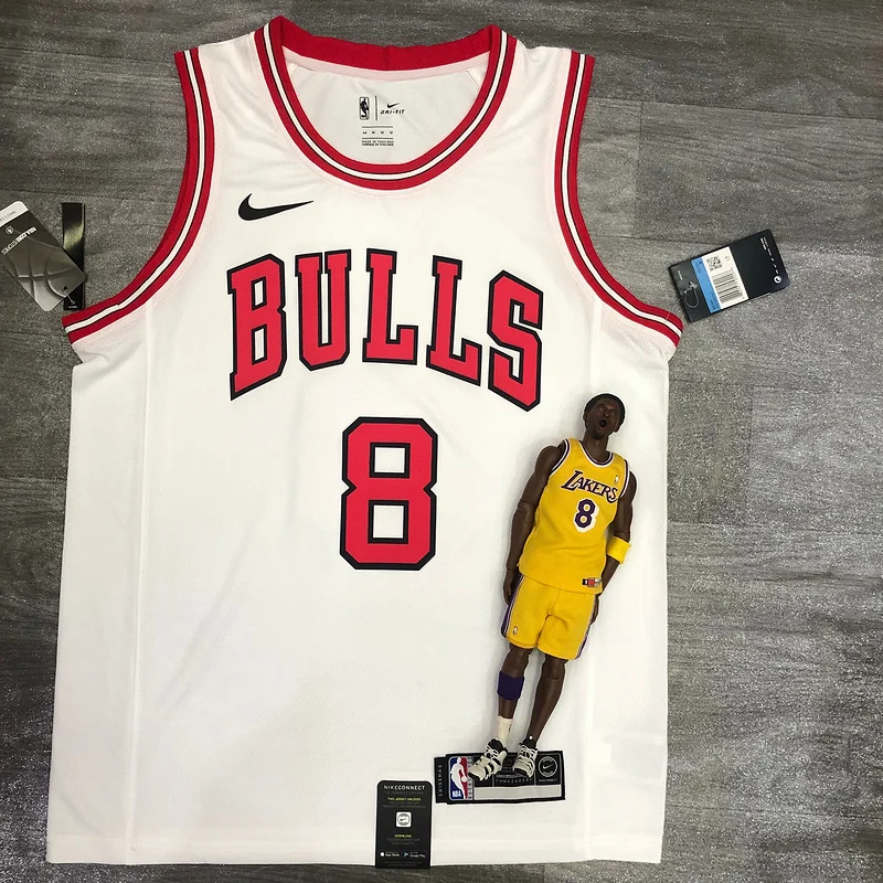 NBA Chicago Bulls Basketball jersey round neck white #8 LAVINE