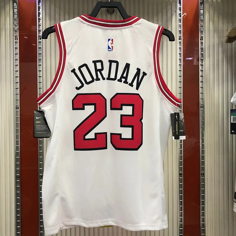 NBA Chicago Bulls Basketball jersey round neck white #23 Jordan