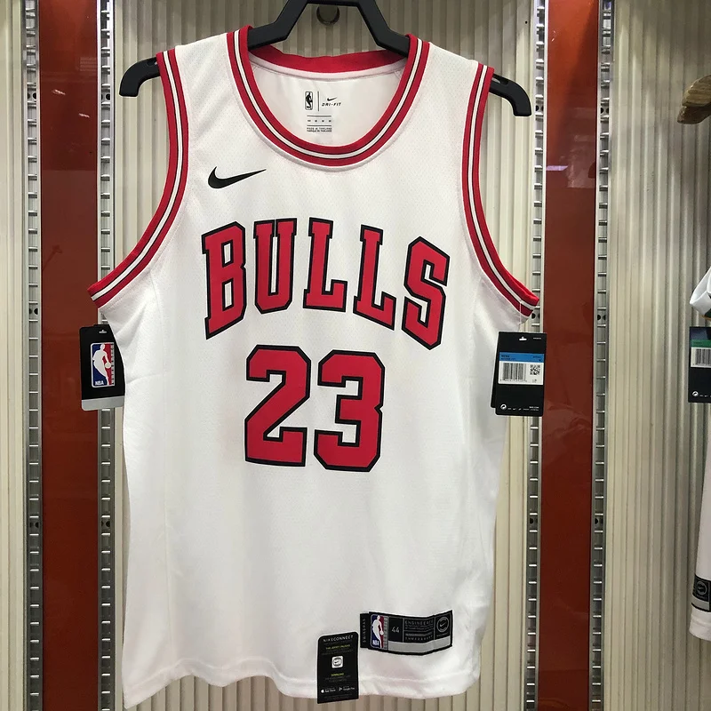 NBA Chicago Bulls Basketball jersey round neck white #23 Jordan