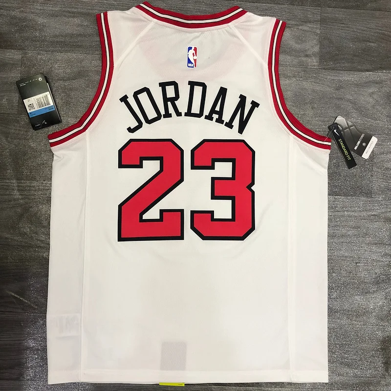 NBA Chicago Bulls Basketball jersey round neck white #23 Jordan