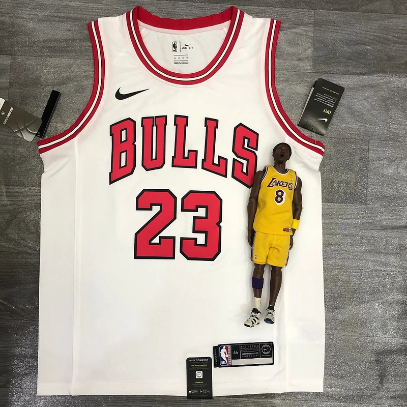 NBA Chicago Bulls Basketball jersey round neck white #23 Jordan