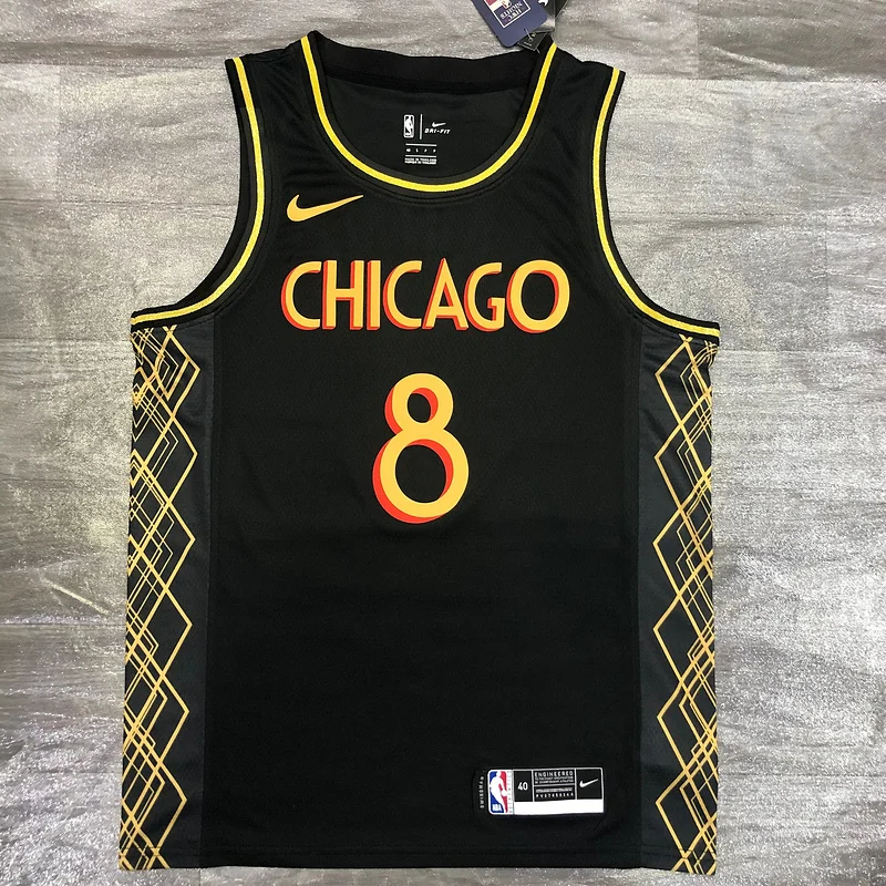 2021 Season NBA Chicago Bulls Basketball jersey City version #8 LAVINE