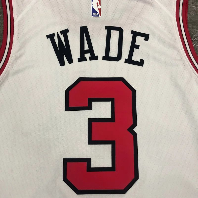 NBA Chicago Bulls Basketball jersey white #3 WADE