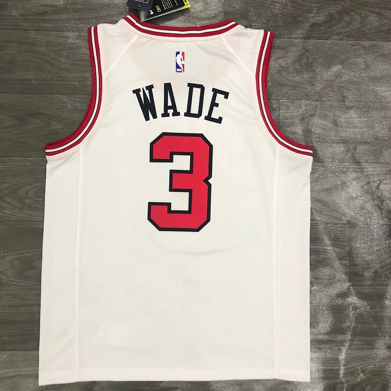 NBA Chicago Bulls Basketball jersey white #3 WADE