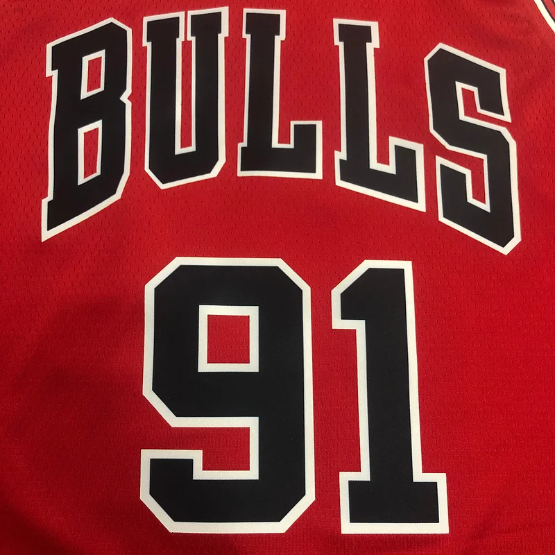 NBA Chicago Bulls Basketball jersey red #91 RODMAN