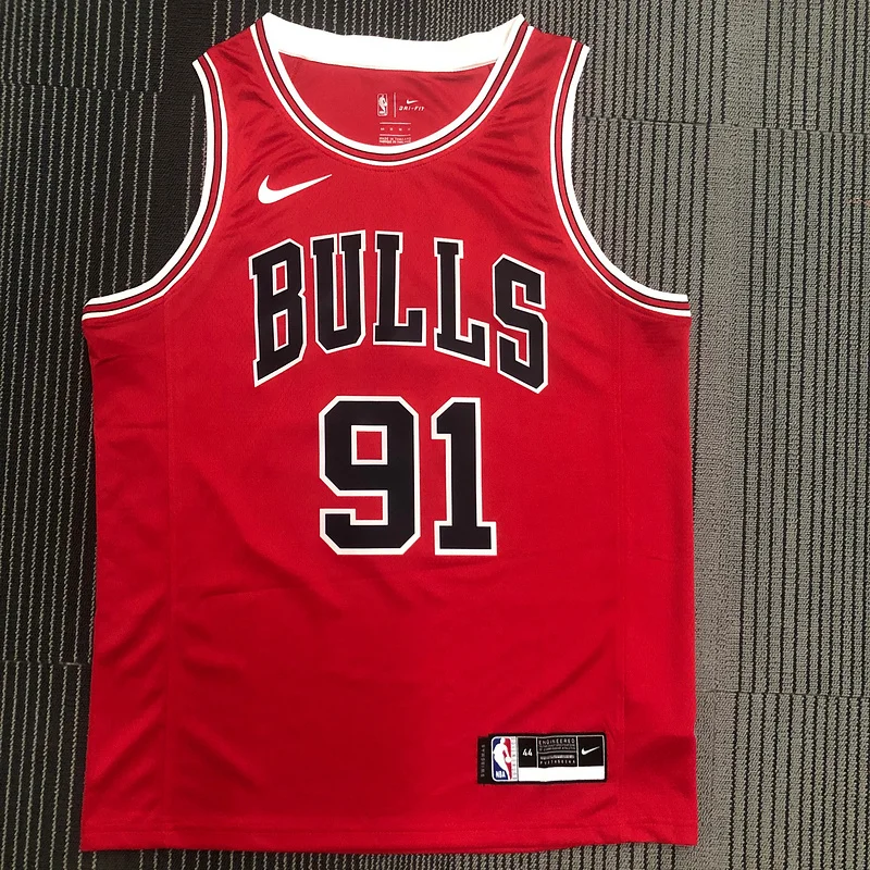 NBA Chicago Bulls Basketball jersey red #91 RODMAN