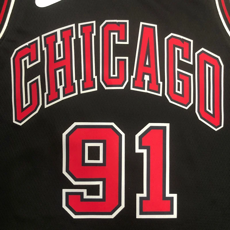 NBA Chicago Bulls Basketball jersey black #91 RODMAN