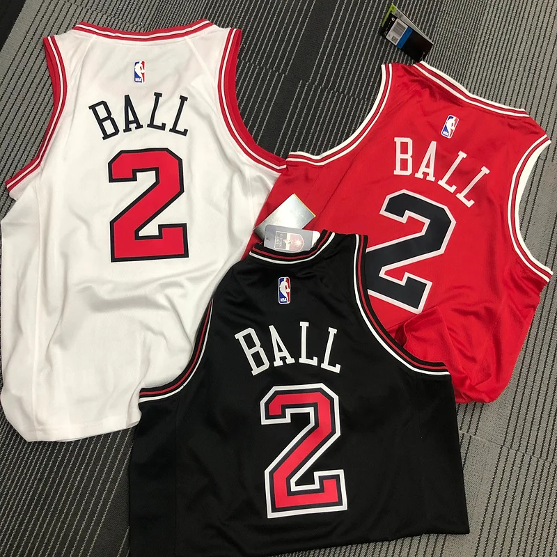 NBA Chicago Bulls Basketball jersey red #2 BALL