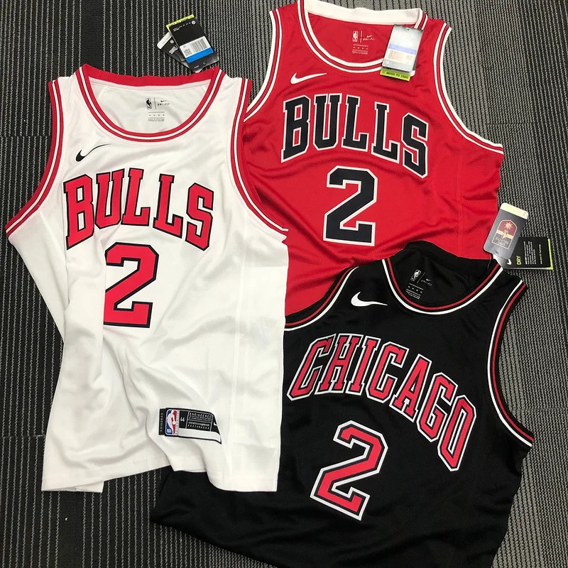 NBA Chicago Bulls Basketball jersey red #2 BALL