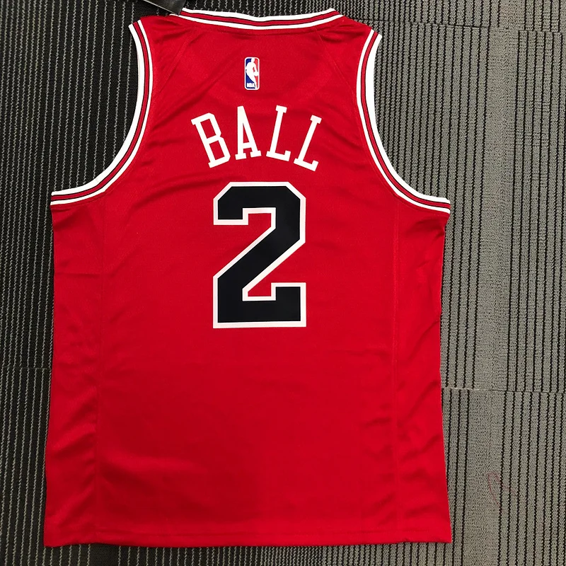 NBA Chicago Bulls Basketball jersey red #2 BALL