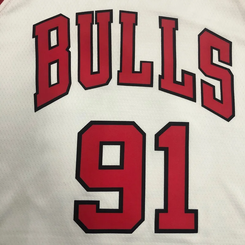 NBA Chicago Bulls Basketball jersey white #91 RODMAN