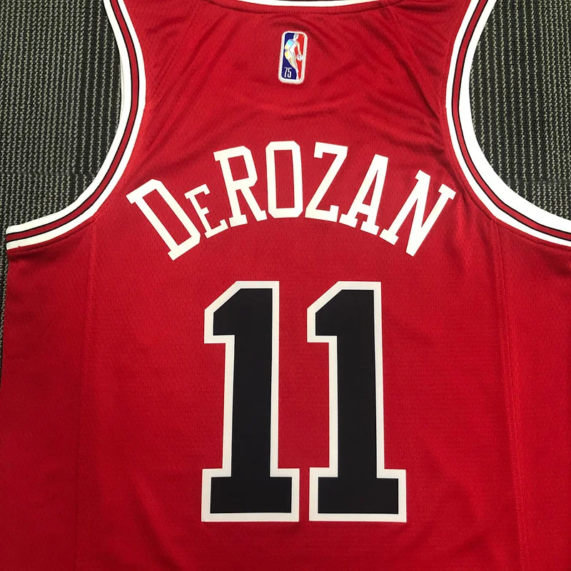 75th Anniversary NBA Chicago Bulls Basketball jersey red #11 DeROZAN