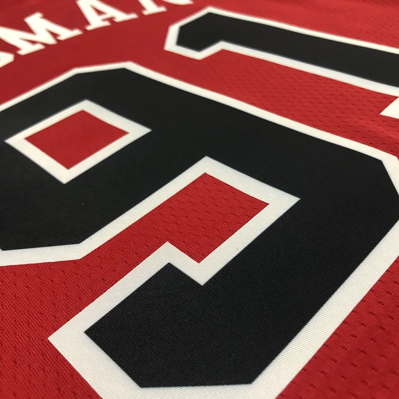 75th Anniversary NBA Chicago Bulls Basketball jersey red #91 RODMAN