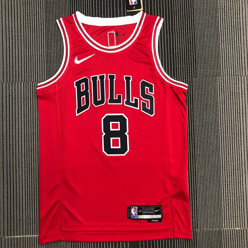 75th Anniversary NBA Chicago Bulls Basketball jersey red #8 LAVINE