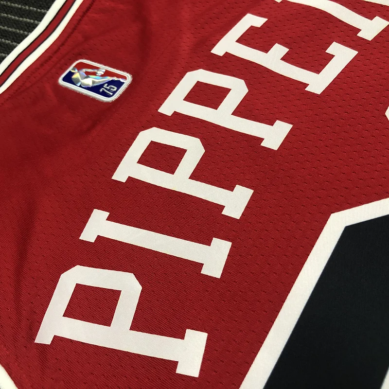 75th Anniversary NBA Chicago Bulls Basketball jersey red #33 PIPPEN