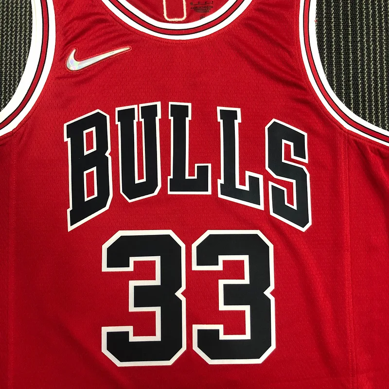 75th Anniversary NBA Chicago Bulls Basketball jersey red #33 PIPPEN